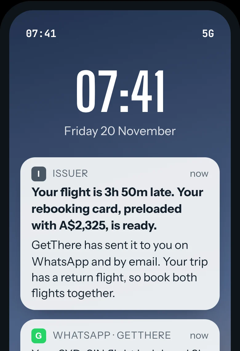 Lock screen at 07:41 with the delay alert